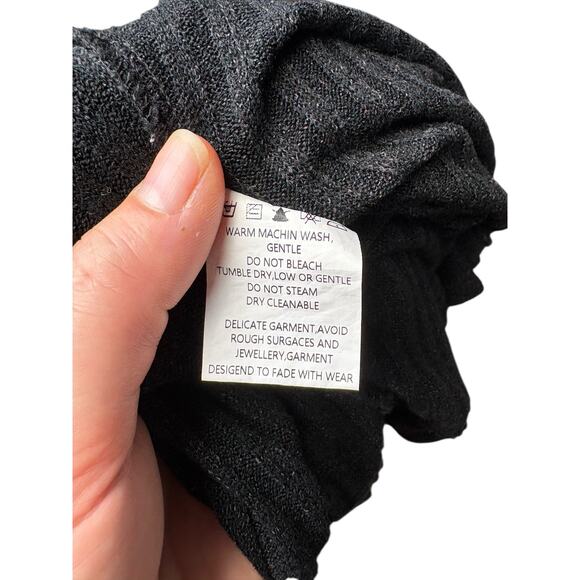 Showpo The Next Step Ribbed Faux Wrap Fit and Flare Long Sleeve Mini Dress - 6 - Picture 8 of 9